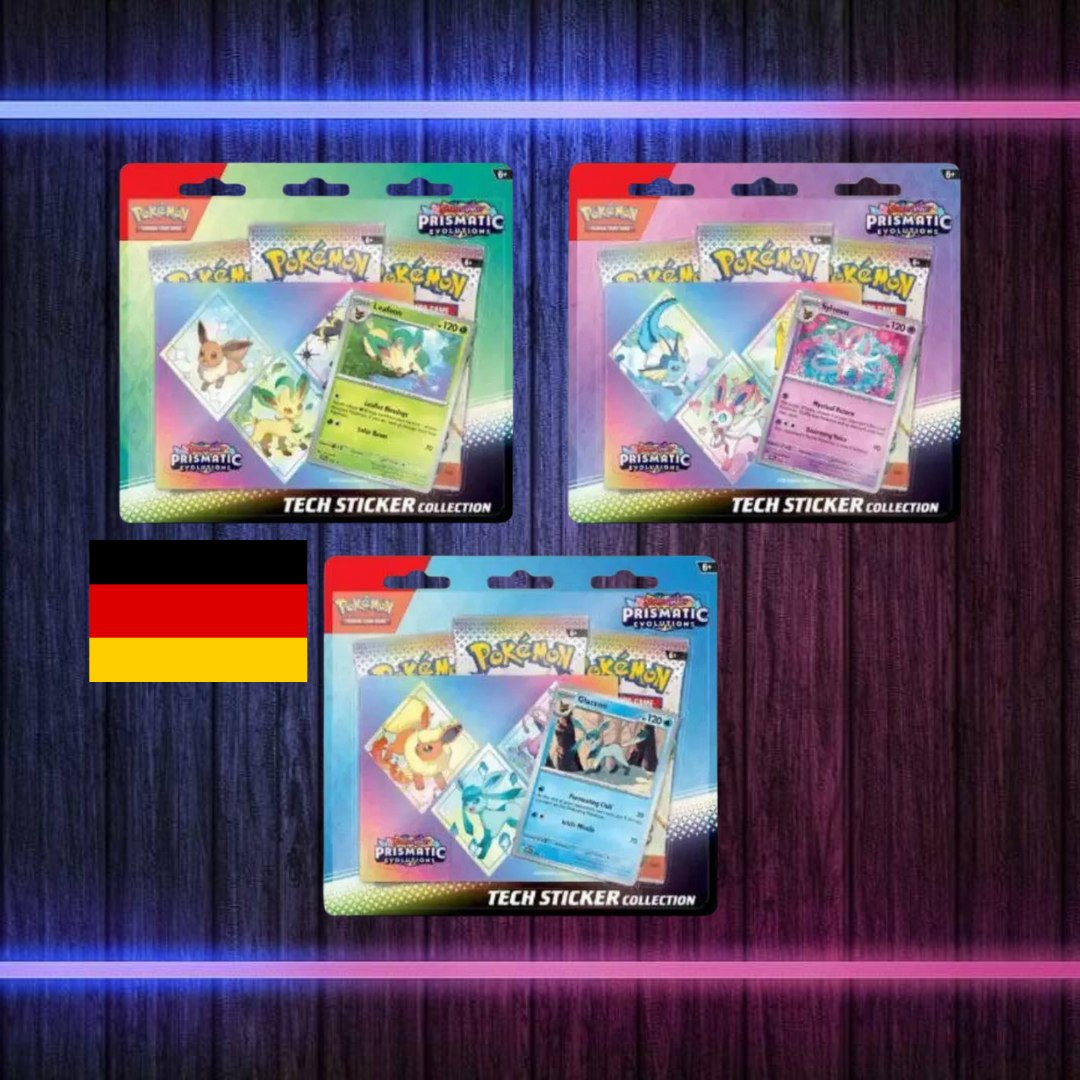 Pokémon Prismatische Entwicklung Tech-Sticker-Kollektion (Deutsch)