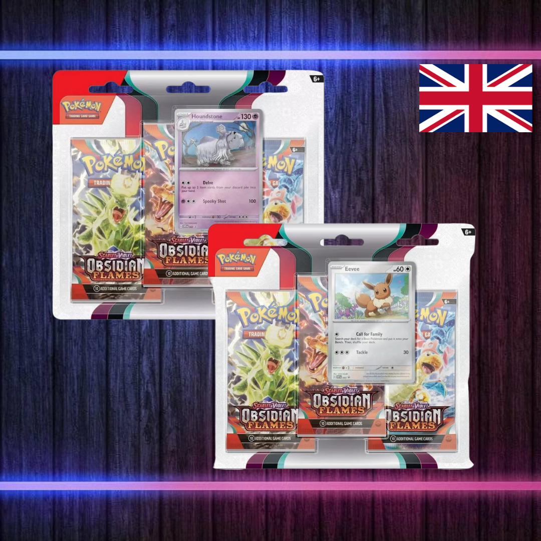 Pokémon Obsidian Flames 3er-Blister (Englisch)